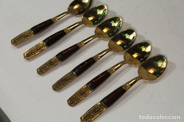 Antig&uuml;edades: 6 cucharas tailandesas de caf&eacute; - Foto 4