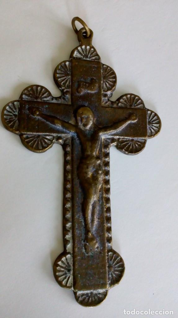 Antig&uuml;edades: ANTIGUA CRUZ DE BRONCE - Foto 2