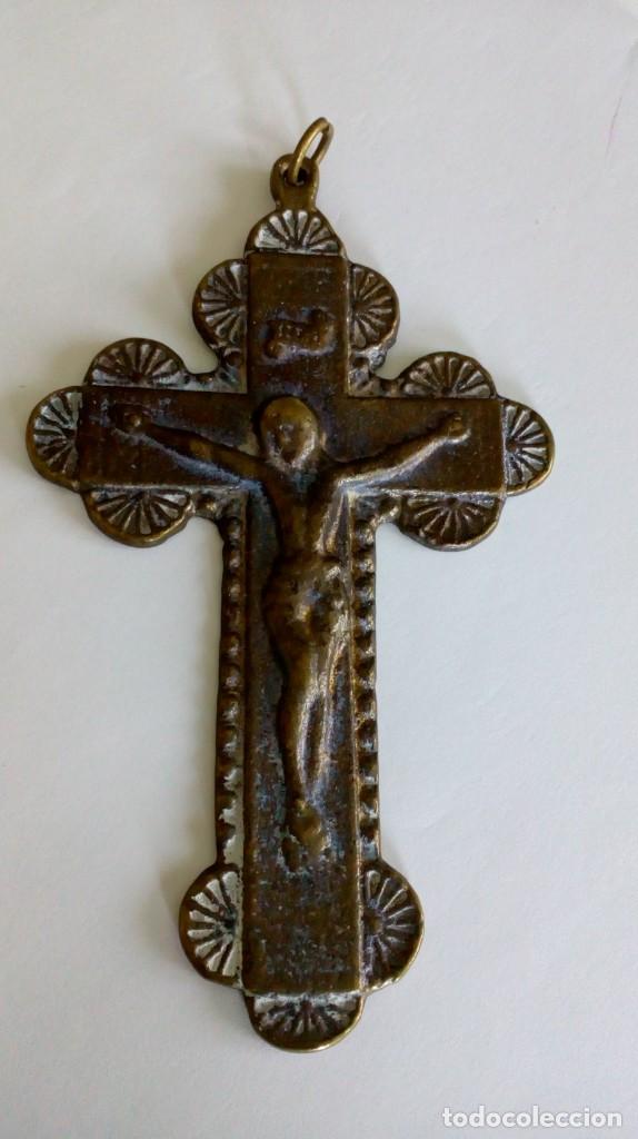 Antig&uuml;edades: ANTIGUA CRUZ DE BRONCE - Foto 4