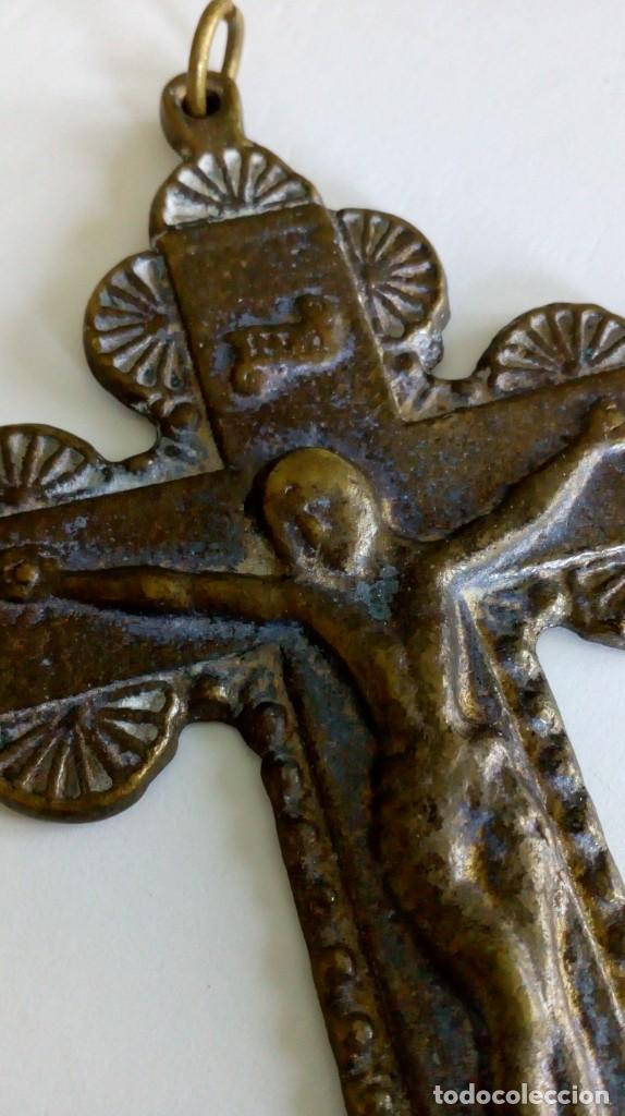 Antig&uuml;edades: ANTIGUA CRUZ DE BRONCE - Foto 5