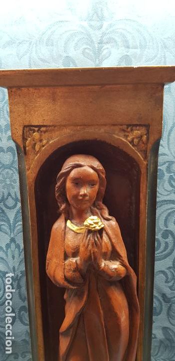 Antig&uuml;edades: RETABLO VIRGEN  ( TALLA MADERA ) - Foto 2