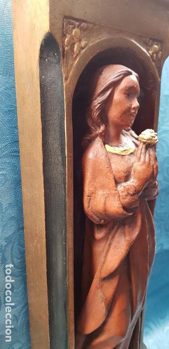 Antig&uuml;edades: RETABLO VIRGEN  ( TALLA MADERA ) - Foto 4
