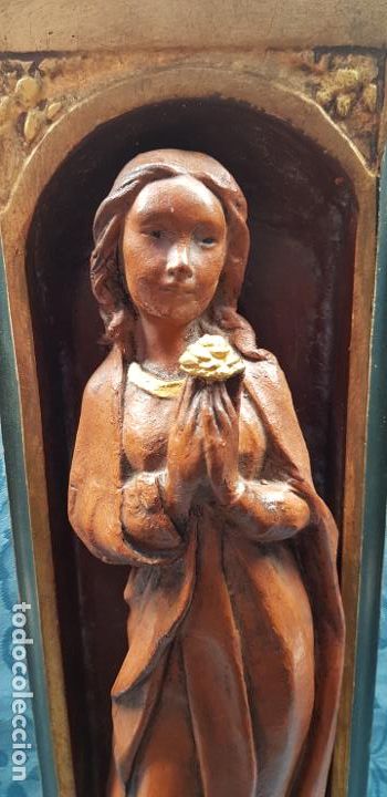 Antig&uuml;edades: RETABLO VIRGEN  ( TALLA MADERA ) - Foto 6