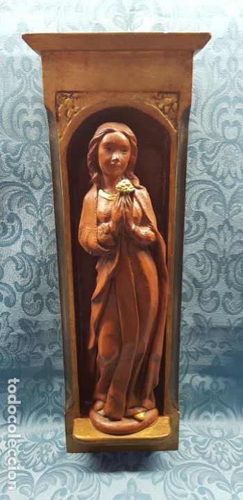 Antig&uuml;edades: RETABLO VIRGEN  ( TALLA MADERA ) - Foto 1