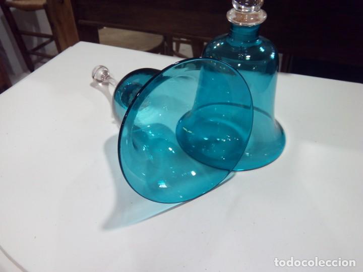 Antig&uuml;edades: PAREJA DE CAMPANAS DE CRISTAL - Foto 6
