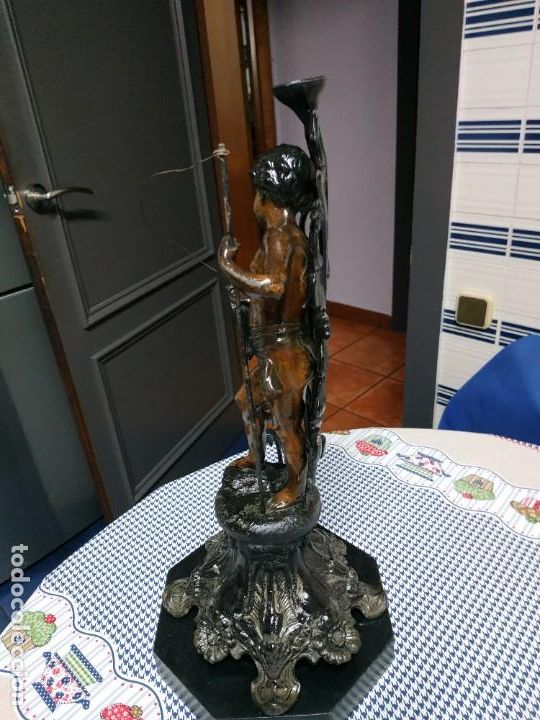 Antig&uuml;edades: Figura de calamina modernista - Foto 3