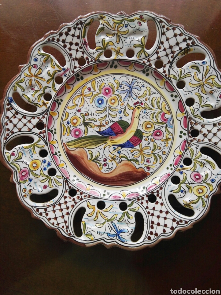 Antig&uuml;edades: Plato pintado a mano - Foto 1