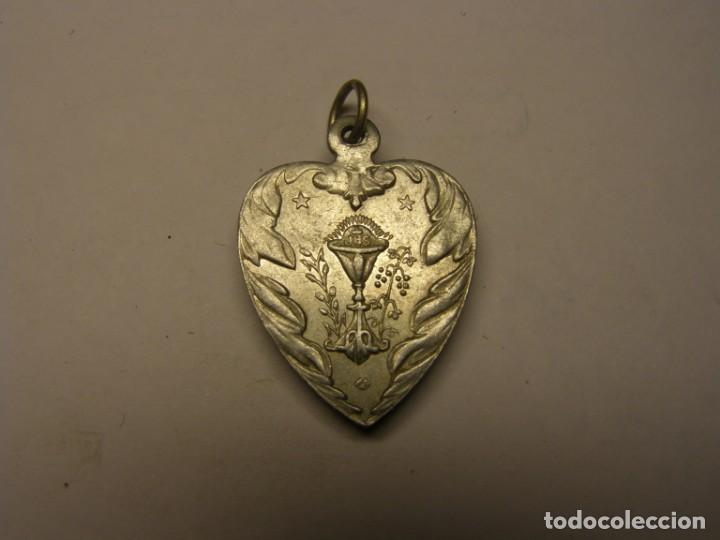 Antig&uuml;edades: Antigua medalla religiosa, Primera comuni&oacute;n. - Foto 1