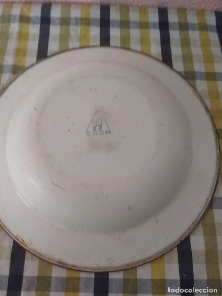 Antig&uuml;edades: Plato esmaltado - Foto 2