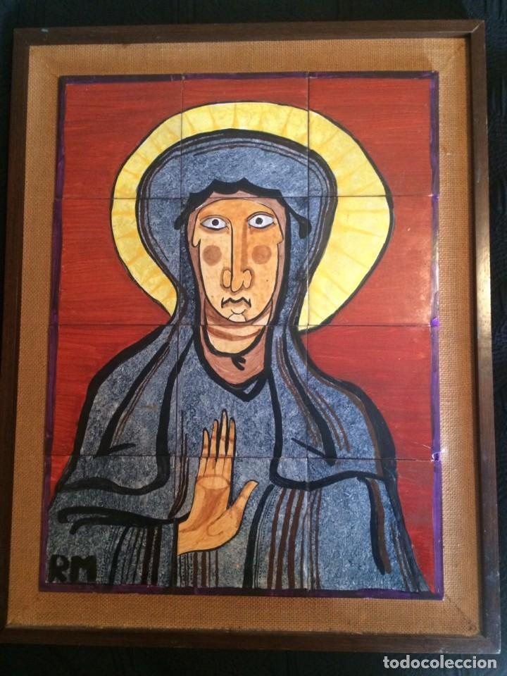 Antig&uuml;edades: CUADRO AZULEJO PANTOCRATOR - Foto 1