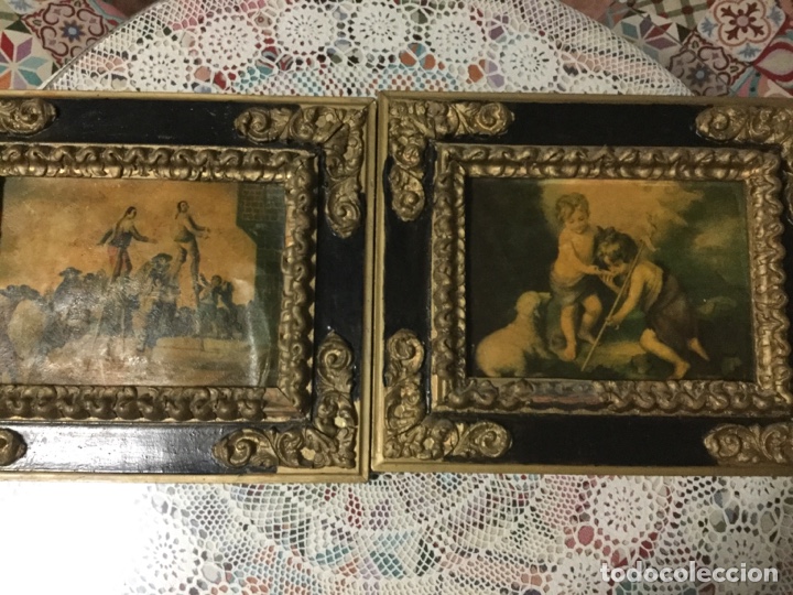 Oggetti Antichi: BONITA Y ANTIGUA PAREJA DE CUADROS