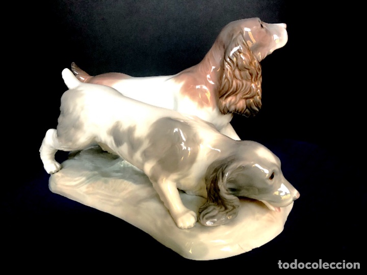Antig&uuml;edades: REF: 01000442 &ldquo;PAREJA DE COCKER SPANIELS&rdquo; LLADR&Oacute; - Foto 1