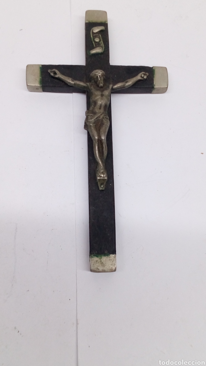 Antig&uuml;edades: Cruz metal y madera - Foto 1