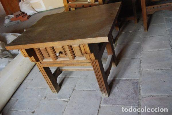 Antig&uuml;edades: Mesa baja rectangular en estilo castellano con un caj&oacute;n de cuarterones - Foto 1