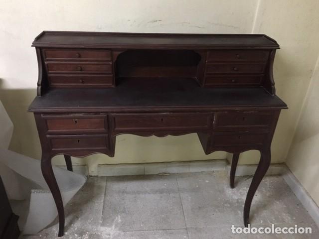 Antig&uuml;edades: MUEBLE DE ESCRITORIO ANTIGUO DE MADERA - Foto 2