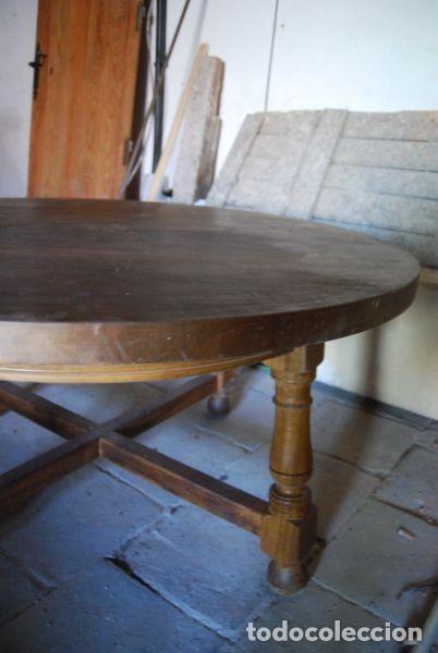 Antig&uuml;edades: Mesa baja de madera redonda - Foto 2