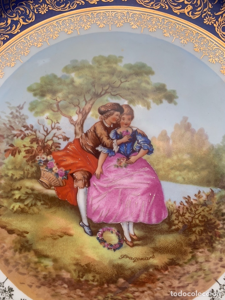Antig&uuml;edades: PLATO EN PORCELANA DE LIMOGES - Foto 2