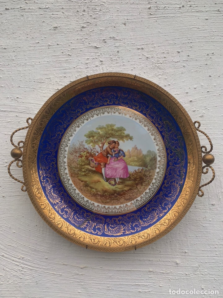 Antig&uuml;edades: PLATO EN PORCELANA DE LIMOGES - Foto 1