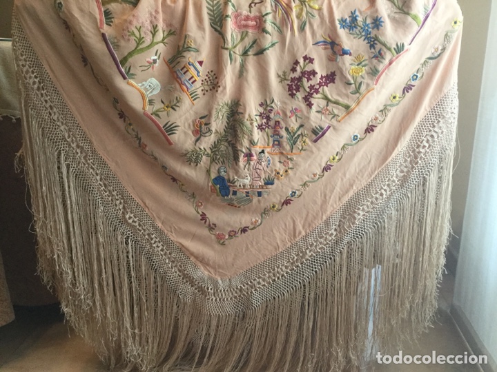 Antig&uuml;edades: Mant&oacute;n de Manila siglo XIX - Foto 7