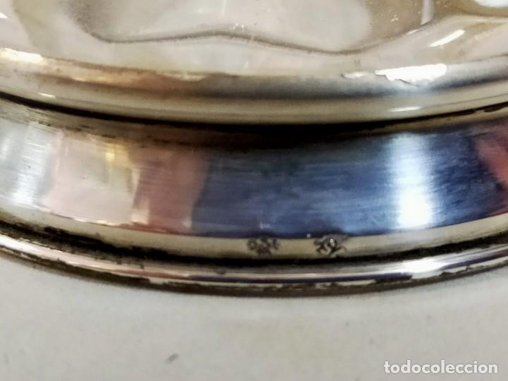 Antig&uuml;edades: JARRON DE CRISTAL Y PIE DE PLATA - Foto 9
