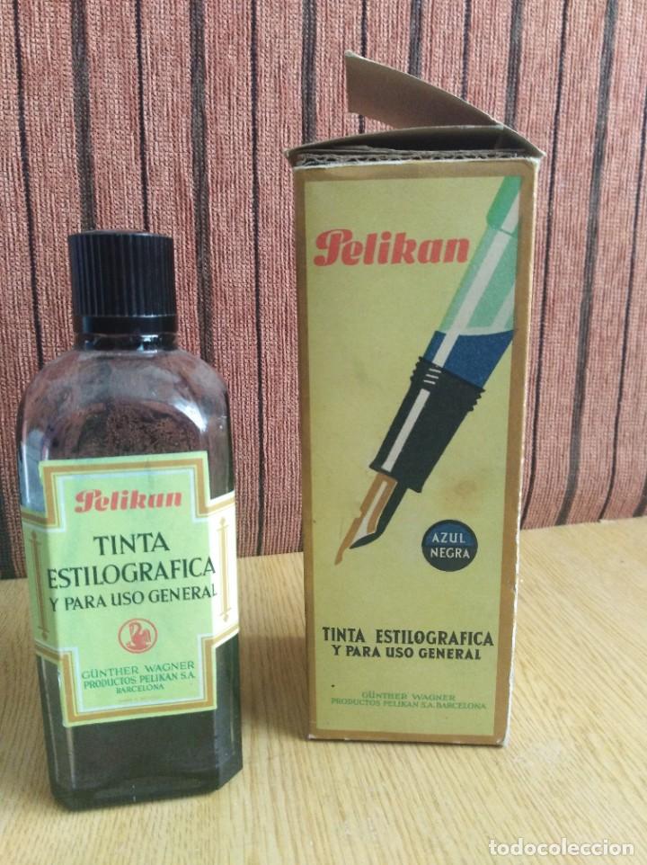 Antig&uuml;edades: Antiguo frasco de tinta pelikan (591)