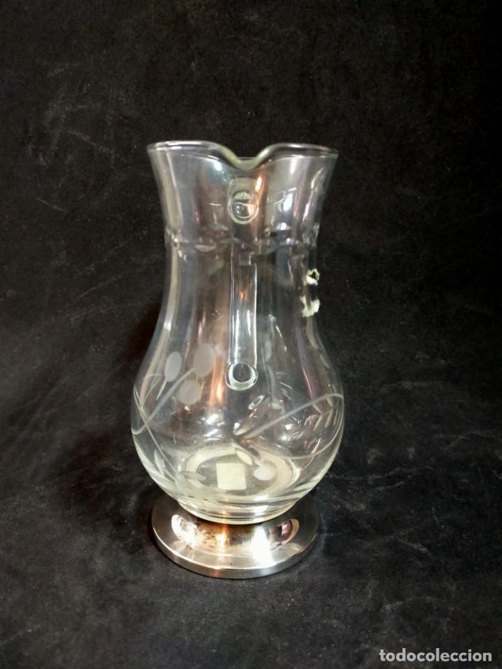 Antig&uuml;edades: JARRA DE CRISTAL CON PIE DE PLATA - Foto 2