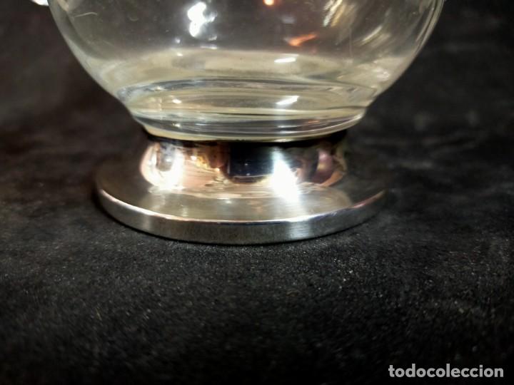 Antig&uuml;edades: JARRA DE CRISTAL CON PIE DE PLATA - Foto 5