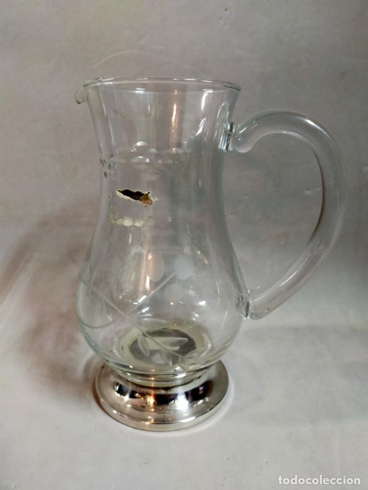 Antig&uuml;edades: JARRA DE CRISTAL CON PIE DE PLATA - Foto 7