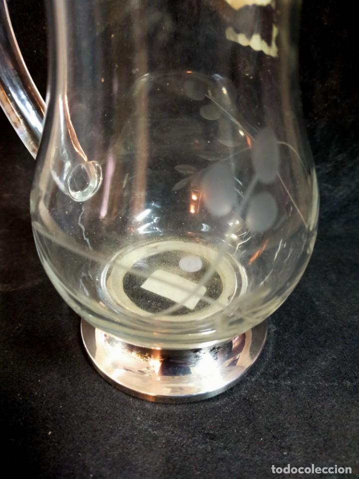 Antig&uuml;edades: JARRA DE CRISTAL CON PIE DE PLATA - Foto 11