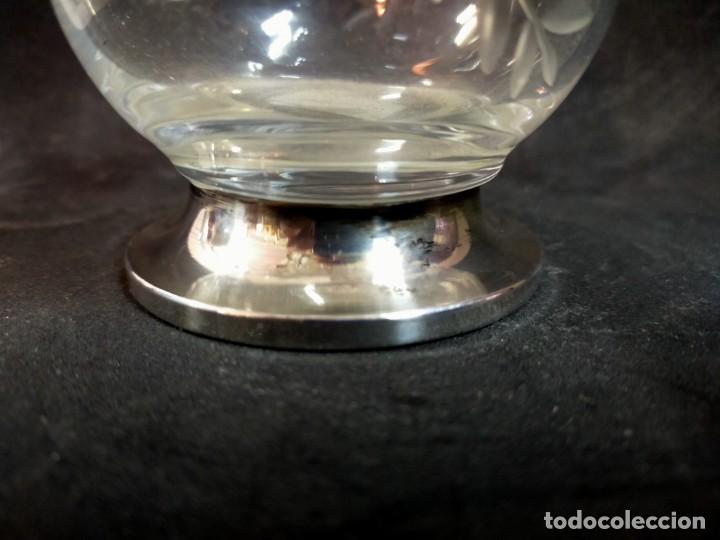 Antig&uuml;edades: JARRA DE CRISTAL CON PIE DE PLATA - Foto 12