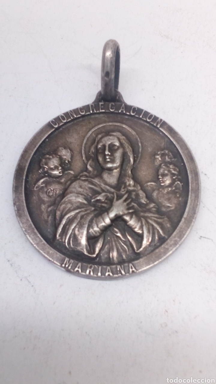Antig&uuml;edades: Medalla de plata religiosa - Foto 1