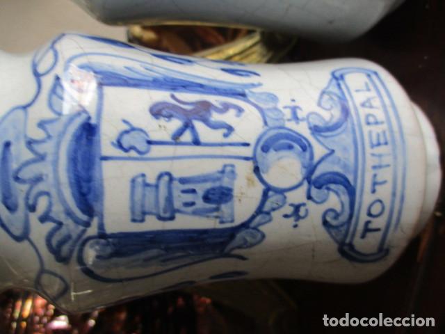 Antig&uuml;edades: Pareja de albarelos (Talavera) - Foto 2