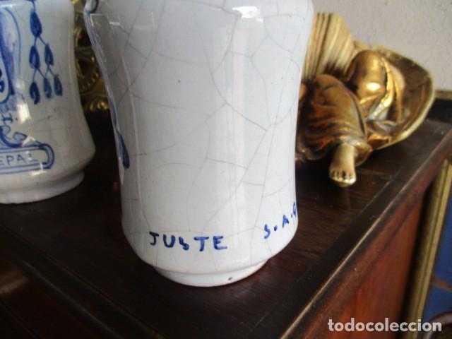 Antig&uuml;edades: Pareja de albarelos (Talavera) - Foto 6
