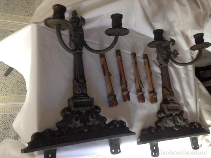Antig&uuml;edades: Candelabros de pared en bronce - Foto 2
