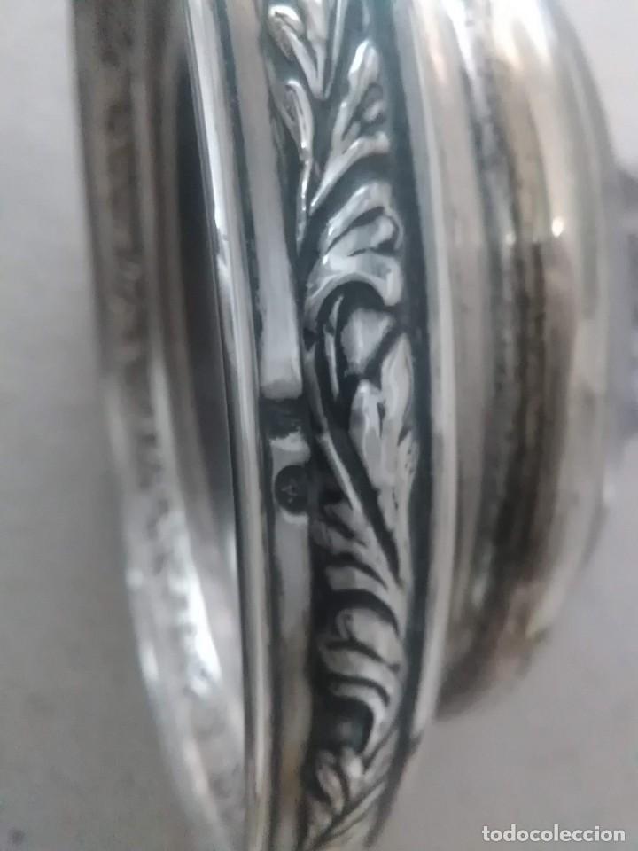 Antig&uuml;edades: Jarr&oacute;n de cristal antiguo con base de plata 925 - Foto 7