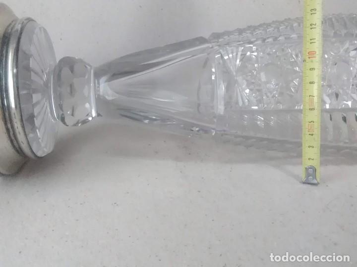 Antig&uuml;edades: Jarr&oacute;n de cristal antiguo con base de plata 925 - Foto 10