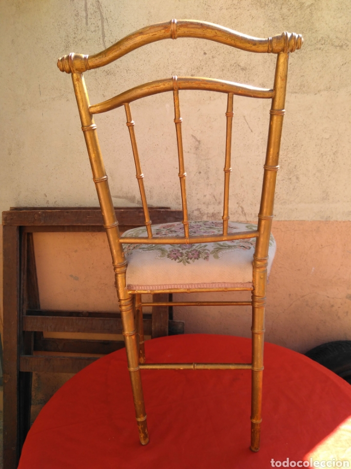 Antig&uuml;edades: Silla dorada con petit pua - Foto 1