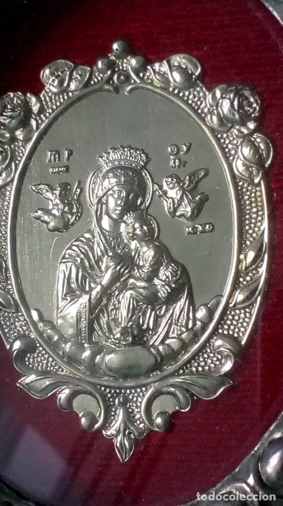 Antig&uuml;edades: ICONO PLATEADO CON &acute;NUESTRA SE&Ntilde;ORA DEL SOCORRO&acute; - Foto 6