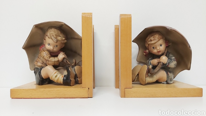 Antig&uuml;edades: Pareja sujetalibros hummel - Foto 1
