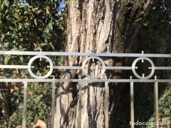 Antig&uuml;edades: CABECERO DE CAMA NIQUELADA - Foto 6