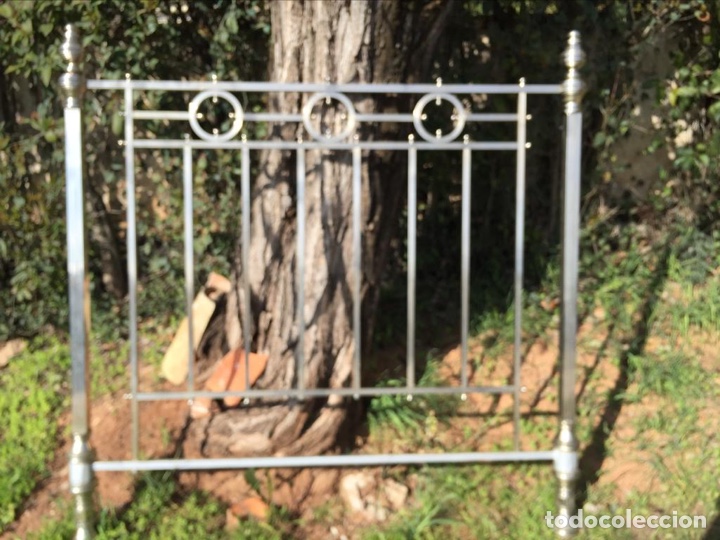 Antig&uuml;edades: CABECERO DE CAMA NIQUELADA - Foto 1