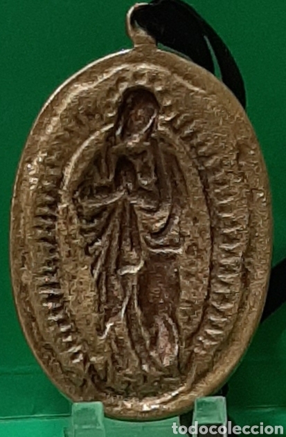 Antig&uuml;edades: INMACULADA. ANTIGUA PLACA DEVOCIONAL DE BRONCE. S. XVII. - Foto 2
