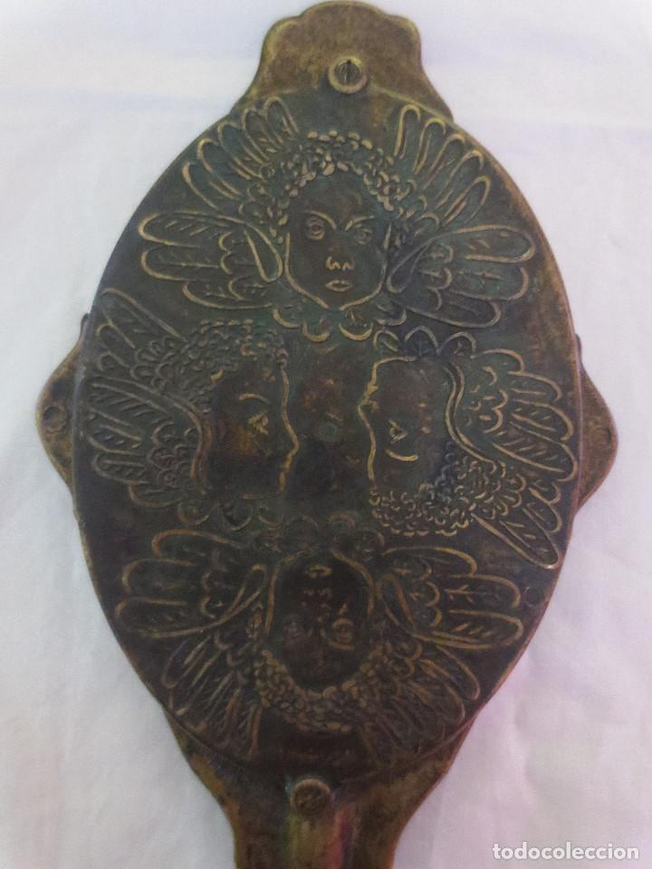 Antig&uuml;edades: ESPEJO DE MANO PARA TOCADOR CON QUERUBINES - Foto 3