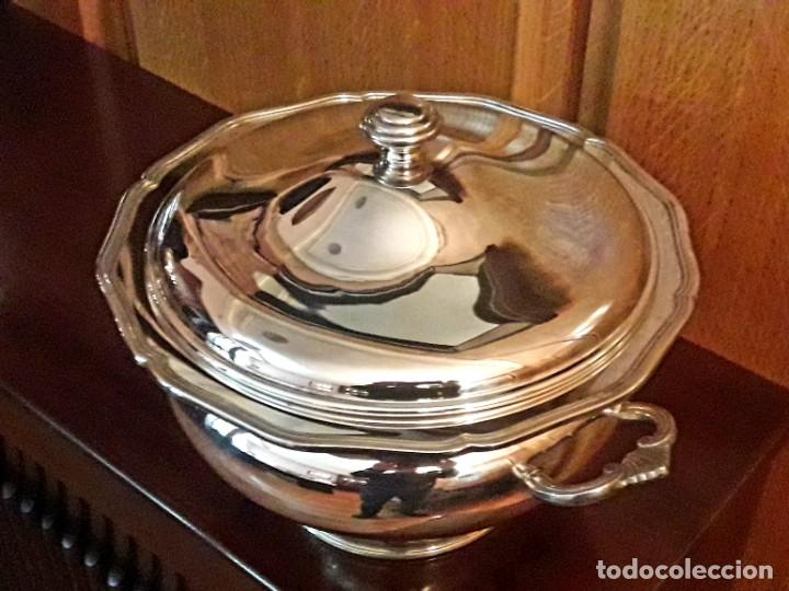 Antig&uuml;edades: GRAN SOPERA CON ASAS DE ALPACA PLATEADA Y NUEVA - Foto 7