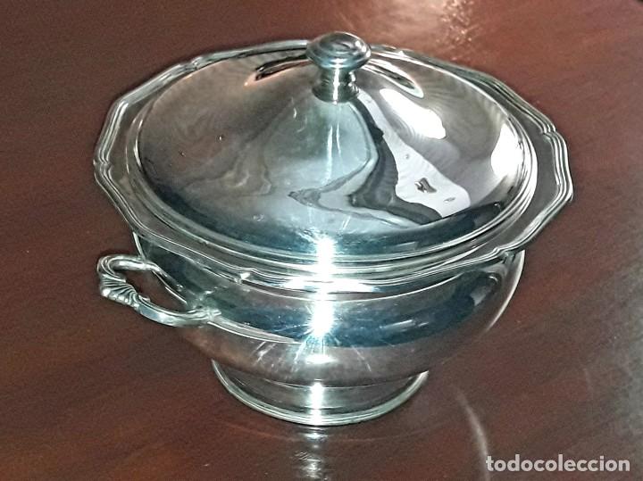 Antig&uuml;edades: GRAN SOPERA CON ASAS DE ALPACA PLATEADA Y NUEVA - Foto 11