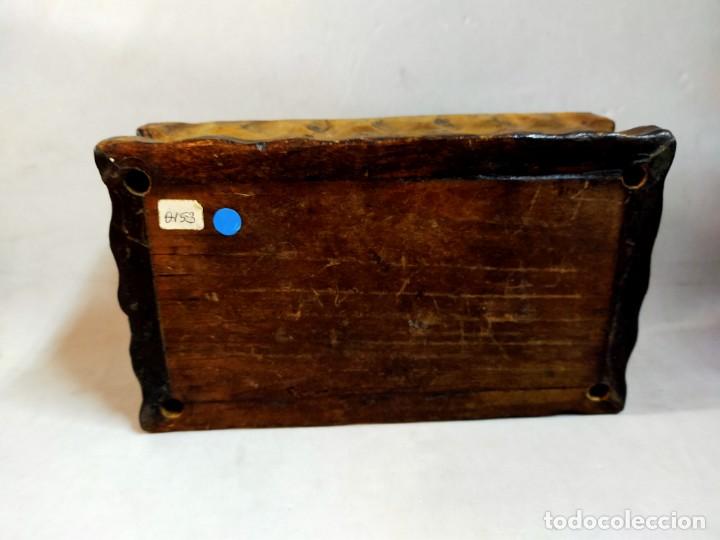 Antig&uuml;edades: CAJA DE MADERA TALLADA - Foto 13