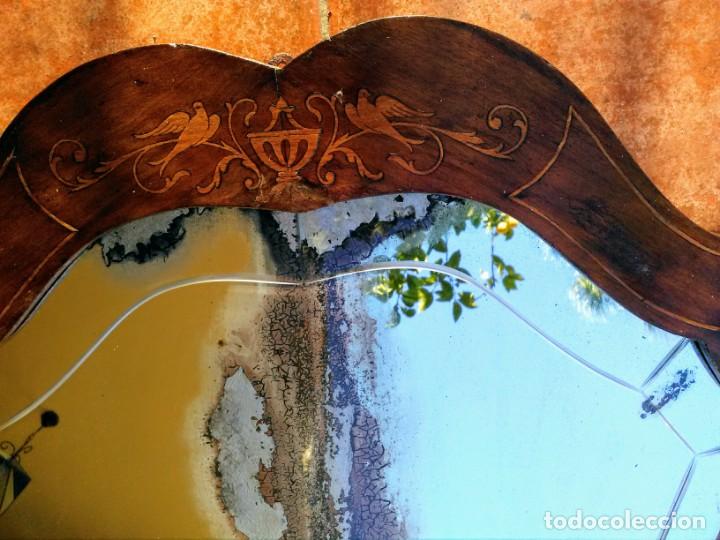 Antig&uuml;edades: Marco antiguo de madera con espejo - Foto 3