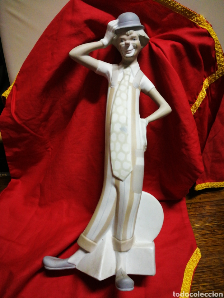 Antiquit&auml;ten: FIGURA PAYASO DE PORCELANA MIGUEL REQUENA, MATE (HECHA EN ESPA&Ntilde;A), 38CM.