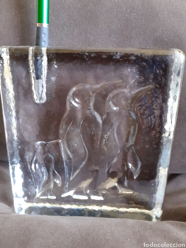 Antig&uuml;edades: Objeto decorativo ping&uuml;inos cristal europeo