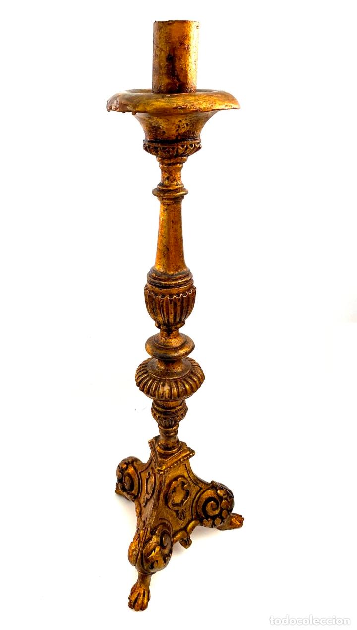 candelabro de madera - s. xx - Comprar Antigüedades Religiosas varias